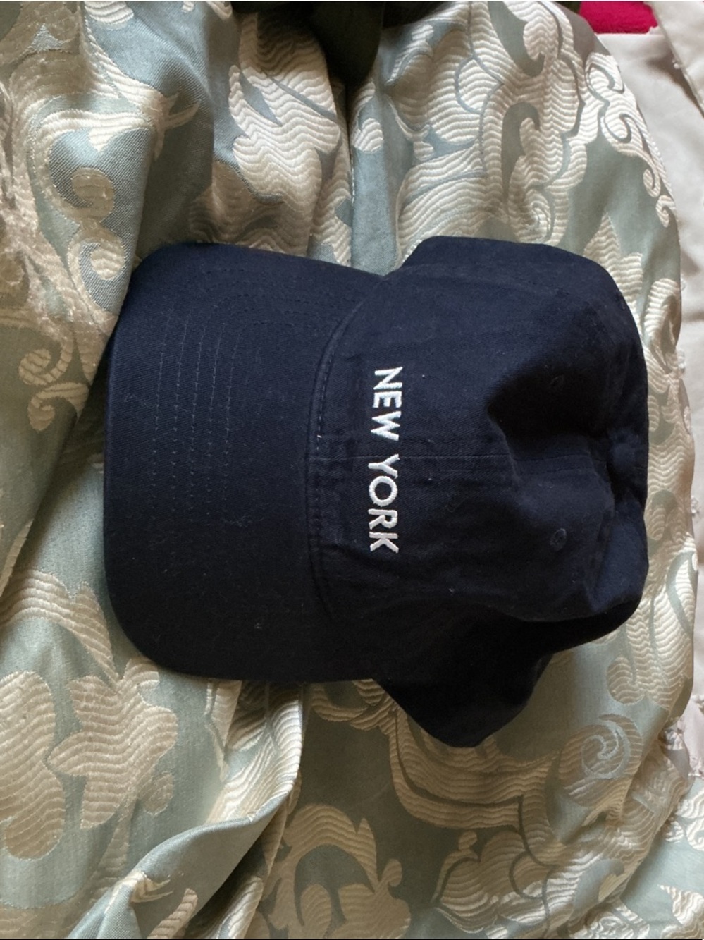 New York Embroidered Navy Baseball Cap - Men's Accessory